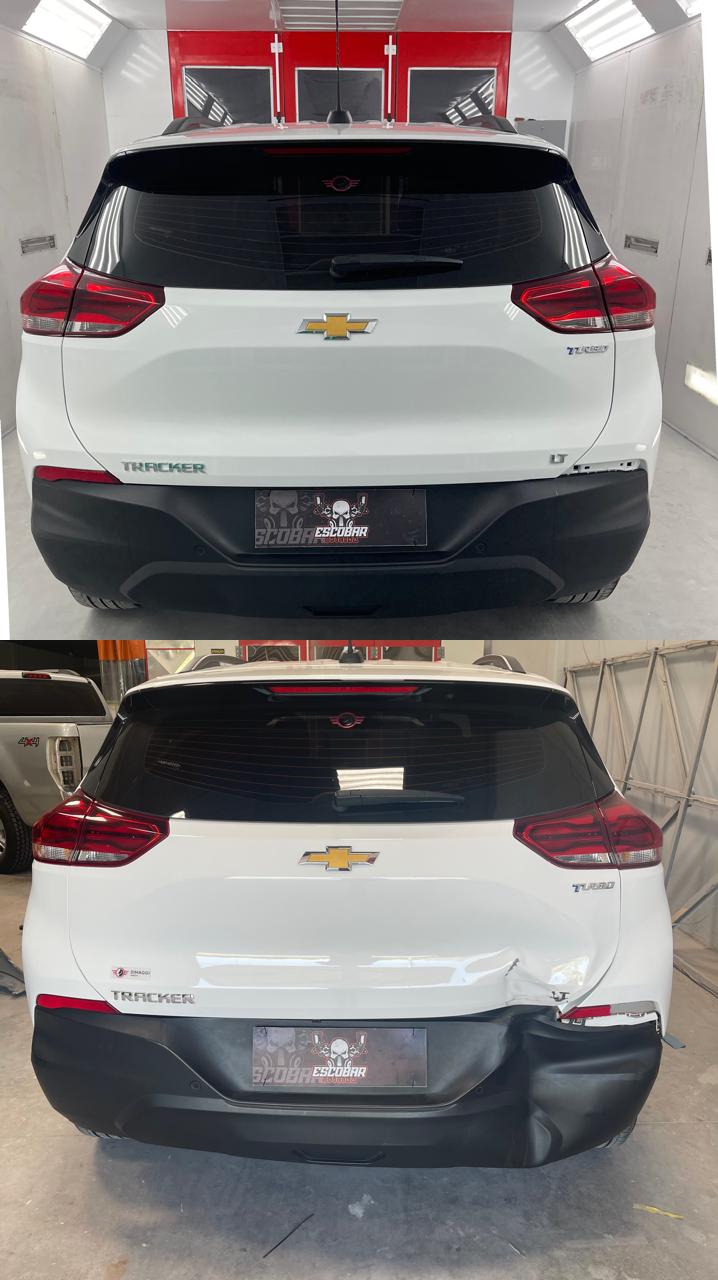 Antes e Depois - Chevrolet Tracker - Reparo de traseira